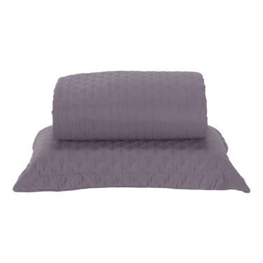 Imagem de Kit Cobre Leito Milão Solteiro 2 Peças 100% Poliéster - Lavanda / Branco