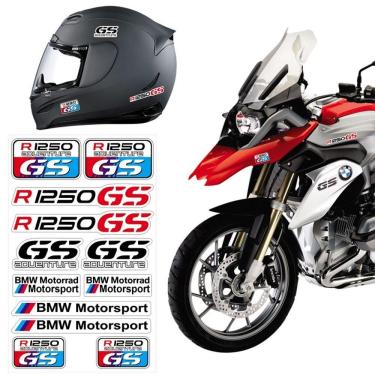 Imagem de Kit Adesivo Moto Capacete Bmw R 1250 Gs Branco Cor Branco