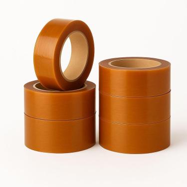 Imagem de Kit 6 Fitas Adesiva Larga Durex Laranja 250m Embalagem Fechamento Caixa Uso Geral Resistente