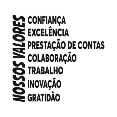 Imagem de Adesivo Parede Corporativo Nossos Valores Empresa Escritório 95x90cm Cor Preto
