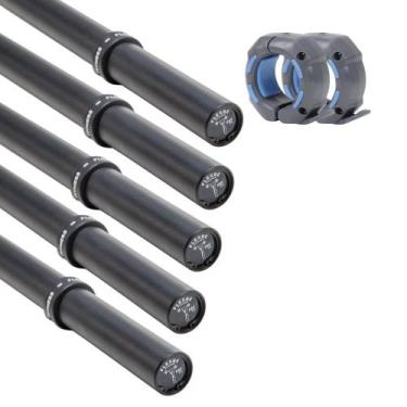 Imagem de Kit com 5 Fat Bar 1,80m Presilhas Flexbe Fitness