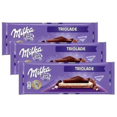 Imagem de Kit 3 CHOCOLATE MILKA TRIOLADE 280G