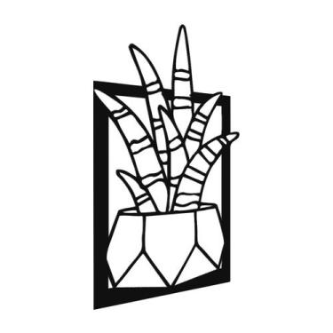 Imagem de Quadro alto relevo decorativo vaso 32x19cm moderno - Decoraset