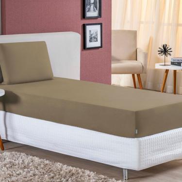 Imagem de Jogo De Cama Solteiro Nobre 2 Peças Lençol Com Elástico De 30cm De Altura Malha 100% Algodão - Avela