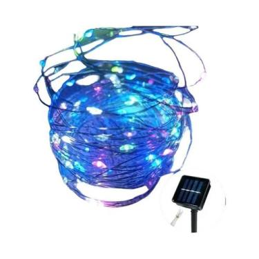 Imagem de Cordão De Luz Solar LED De Cobre Para Exterior Com 8 Modos Para Decora