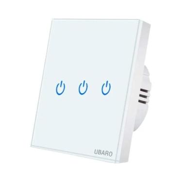 Imagem de Interruptor De Parede Touch De Luxo Com Painel De Vidro E Indicador LE