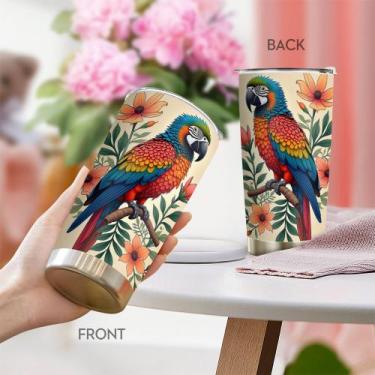 Imagem de Caneca de viagem Oasisdream Tumbler 600ml de aço inoxidável com tampa