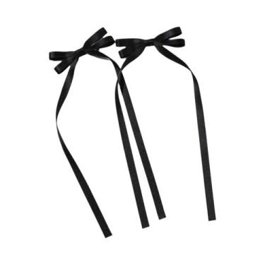 Imagem de Tiara Feminina Com Laço De Fita E Franjas Longas, Presilhas Laterais P