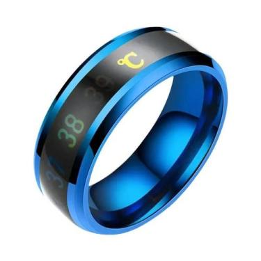 Imagem de Anel De Aço Titânio Sensível À Temperatura, À Prova d'Água, Joia Intel