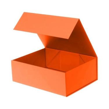 Imagem de Caixa De Presente Retangular Dobrável Com Fecho Magnético Preto Para C