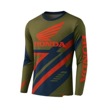 Imagem de Camiseta Masculina De Manga Comprida De Secagem Rápida Honda, Casual, 