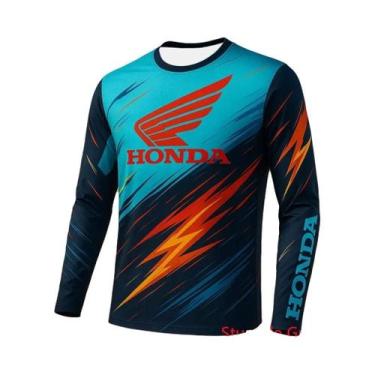 Imagem de Camiseta Masculina De Manga Comprida De Secagem Rápida Honda, Casual, 