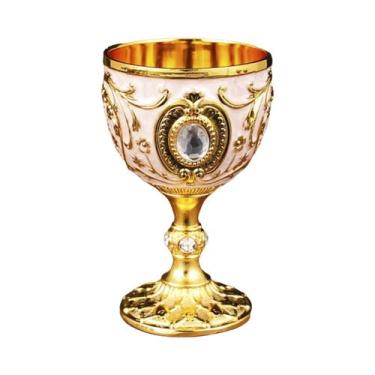 Imagem de Copo De Uísque De Metal Retro Com Diamantes Incrustados, Estilo Europe