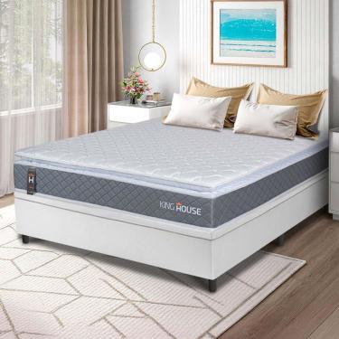 Imagem de Cama Box Baú Luanda Espuma D28 Casal 138x188 King House