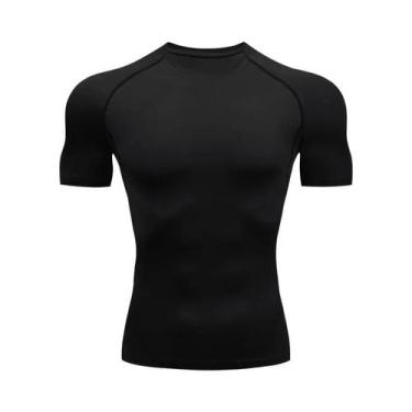 Imagem de Camiseta de Compressão Masculina para Corrida e Academia - Manga Curta