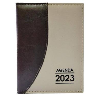 Imagem de Agenda De Mesa Tradicional 2023 - Marrom/Marfim