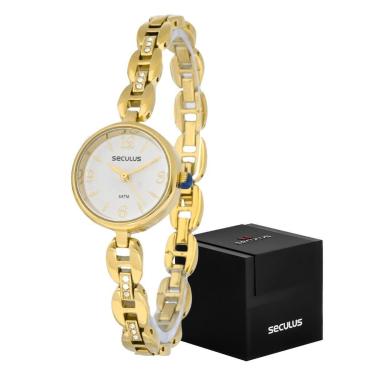 Imagem de Relógio Original Seculus Original Pequeno Feminino Dourado-Feminino