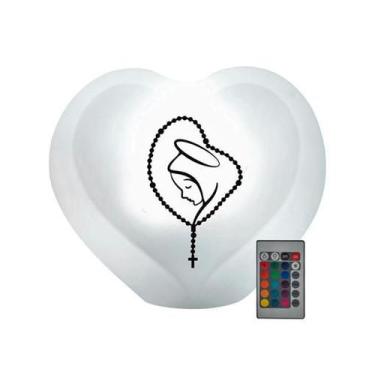Imagem de Luminária Coração Nossa Senhora LED RGB - DESEMBRULHA, Bivolt