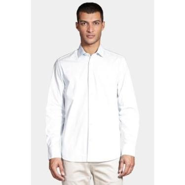 Imagem de Camisa Slim Social Com Elastano Azul Claro-Masculino