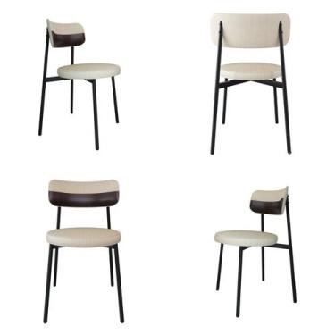 Imagem de Cadeira Kyta Fixa com 4 Pés 50 X 44,7 X 83,8 Cm com 4 Unidades - Metal