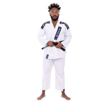 Imagem de Kimono Torah Trançado Plus Jiu Jitsu - Adulto, A4, Branco