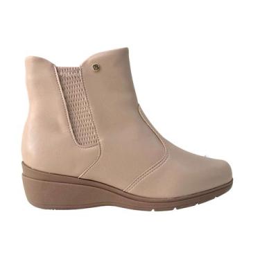 Imagem de Bota Piccadilly 117133 Beth Cano Curto Salto Médio Anabela -, Fendi, 3