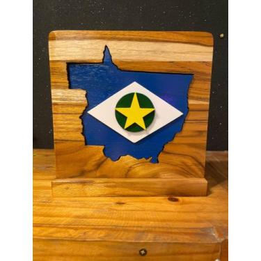 Imagem de Mapa de Mato Grosso 3D Colorido - Bela Vista Artesanatos