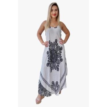 Imagem de Vestido Feminino Indiano Alça Trapézio Plus Size-Cod.1132 - Aleci Fash