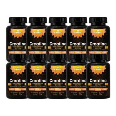 Imagem de Kit 10x Suplemento Creatina 500mg 120 Cápsulas - CHAMEL