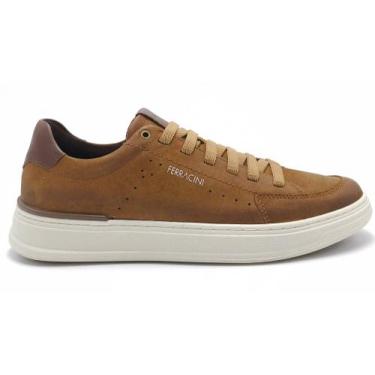 Imagem de Sapatênis Masculino Couro Gold FR Ferracini 2074, Areia, 40