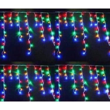 Imagem de Pisca Cascata 400 Led Coloridos 8 funções Morno Com F/branco 110v cód.
