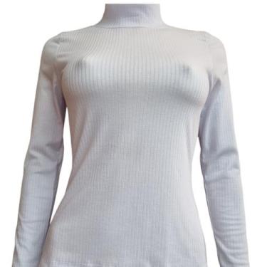 Imagem de Blusa Manga Longa Gola Alta de Malha Térmica Peluciada - Reikler, Bran