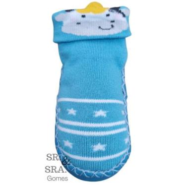 Imagem de Meia sapatinho para bebes e crianças com antiderrapante quentinha vári