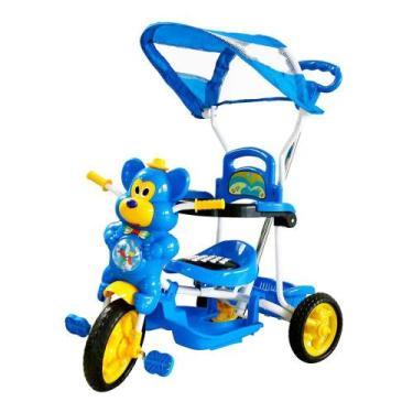 Imagem de Triciclo Passeio Divertido Ursinho Azul - DM TOYS DMT5580