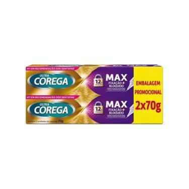 Imagem de Kit 2 Ultra Corega Creme Max Fixação Sem Sabor 70g