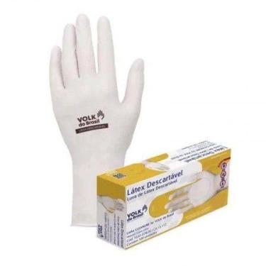 Imagem de Luva de latex descartável com amido P com 100 unidades CA15112 - Volk