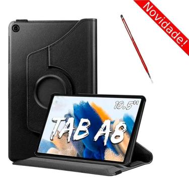 Imagem de Capa Case Giratória Inclinável Para Tablet Samsung Galaxy Tab A8 T290 T295 + Película De Vidro + Caneta Touch