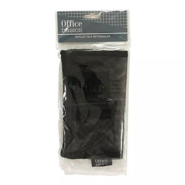 Imagem de Estojo Telinha Slim 1 un. Office Basics Preto Transparente