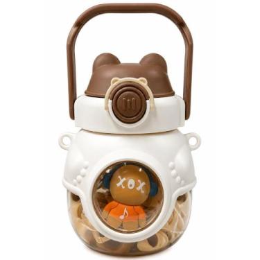 Imagem de Garrafa Infantil Orelhinha de Gatinho Marrom 950ml - BBR Toys