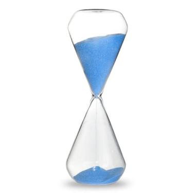 Imagem de Ampulheta Areia Azul Média Decorativa Tempo 17x5cm - CA