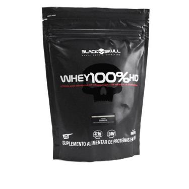Imagem de Whey 100% Hd Refil Black Skull - 900g (wpc, Wpi E Wph) Sabor Baunilha