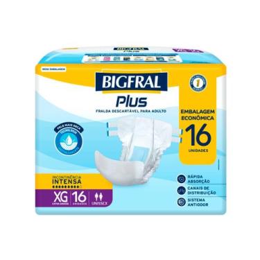 Imagem de Fralda Adulto Bigfral Plus Tam XG 16 Unidades