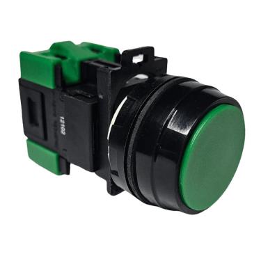 Imagem de Botão de Comando Hammer 4A720.02G para Painel Elétrico Automação Industrial Bivolt Preto