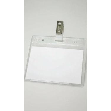 Imagem de Kit 50 Crachás Transparentes Horizontal Com Presilha - Congratulations