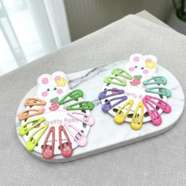 Imagem de Kit 20unid Em ParesTic Tac Presilha Infantil Cores Neutras Nude Bebe -