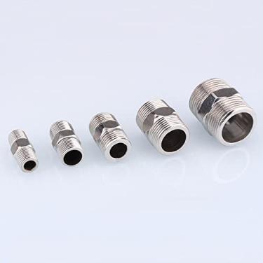 Imagem de Adaptador de conector de junta reta de 1/4 '3/8' 1/2 '3/4' BSP macho para rosca macho de aço inoxidável, 1l2 M x 1 polegada M