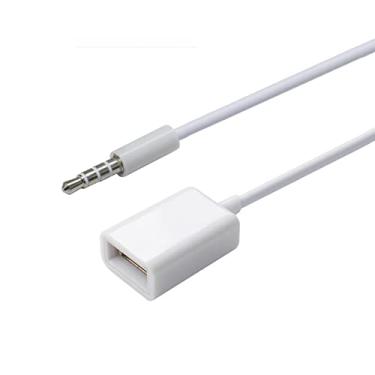 Imagem de Cabo auxiliar de áudio, plugue macho de 3,5 mm para cabo adaptador conversor de cabo de áudio AUX, adequado para CD Player, computador, TV, telefone celular etc