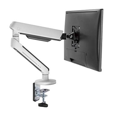 Imagem de SIIG Suporte de mesa de monitor único com luzes RGB relaxantes ambiente integradas, para tela plana ou curvada de 17" a 34", suporte articulado para monitor (CE-MT3J11-S1)