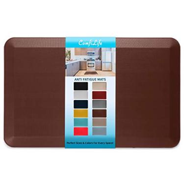 Imagem de Tapete de cozinha ComfiLife antifadiga, 1,9 cm esp., tapete de mesa para piso, ficar em pé, cozinha, conforto em casa e escritório, durável, resistente manchas, base antiderrapante (50 cm x 81 cm