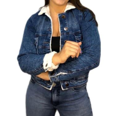 Imagem de Jaquetinha Curta Jeans 100% Forrada Elastano Qualidade Top